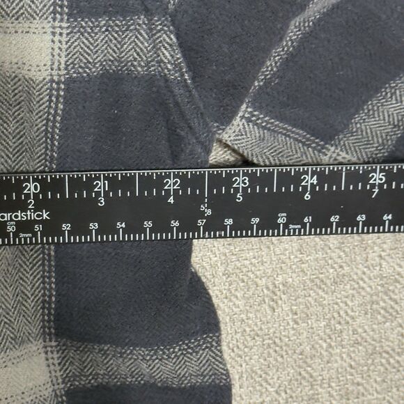 Ruff Hewn Men’s Flannel Shirt Black Grey Plaid Long Sleeve Button Front Size XL - Picture 14 of 15